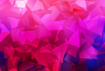 Light Purple, Pink vector triangle mosaic texture.