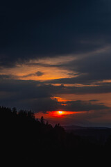 sunset in the mountains