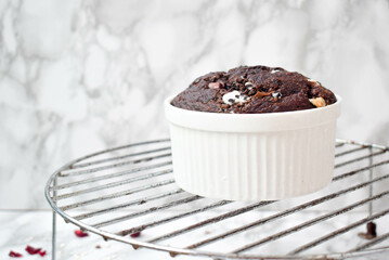 banana chocolate oat bread