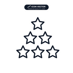 Star rating icon symbol template for graphic and web design collection logo vector illustration