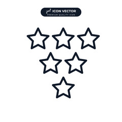 Obraz premium Star rating icon symbol template for graphic and web design collection logo vector illustration