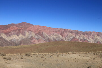 Fototapeta na wymiar mountain full of colors in northwestern Argentina, natural wonder, world heritage site