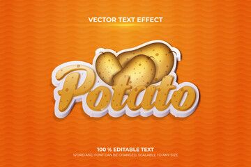 Potato editable 3d text effect 