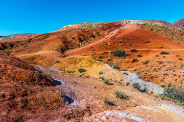 Mountain landscape. Surroundings of the village of Chagan-Uzun, Kosh-Agachsky district of the Altai Republic, Russia
