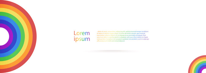 Vector flyer template. Rainbow background with copy space