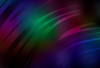 Dark Multicolor vector background with wry lines.