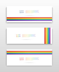 Set of Vector flyer templates with rainbow flag