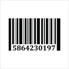 Bar, bar code, barcode, code icon. Black vector graphics.