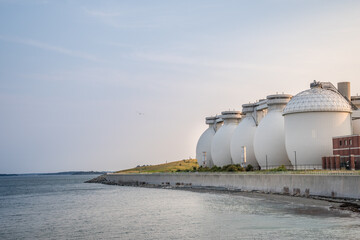 Deer Island Waste Water Treatment Plant in Boston Harbor.