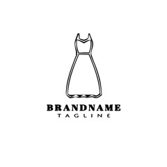 dress cartoon logo template icon design black isolated vector illustration