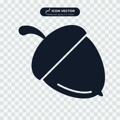 Acorn icon symbol template for graphic and web design collection logo vector illustration