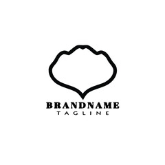 cute shield logo cartoon icon design template black isolated vector illustration