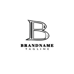 letter b cartoon logo icon design template flat isolated vector illustration