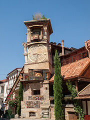 Puppet theater and clock tower in Tbilisi