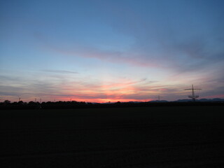 Sonnenuntergang in der Pfalz