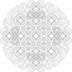 mandala round ornament of circles to color in if desired