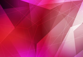 Light Red vector background with polygonal style.