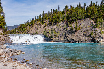 Fototapeta na wymiar Bow River Falls, Banff, Alberta, Western Canada