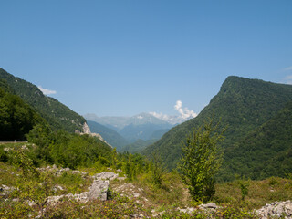 Fototapeta na wymiar mountains of the Svaneti region, Georgia
