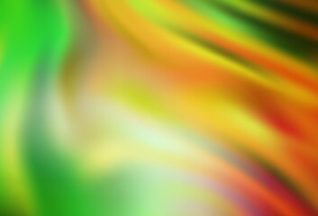 Light Green, Red vector blurred and colored pattern.