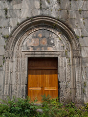 Fototapeta na wymiar Stone carving detail from Akhtala monastery