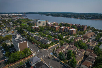 Obraz premium Aerial of Perth Amboy New Jersey 