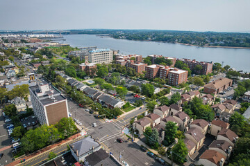 Obraz premium Aerial of Perth Amboy New Jersey 