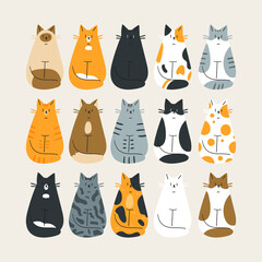 The World of Cat Colours, Multicolored cats, wichianmas, kitty, Kitten,cat, domestic animal, pet