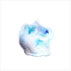 Abstract blue watercolor hand painted background