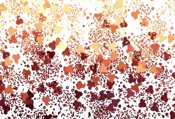 Light Red, Yellow vector texture with abstract forms.