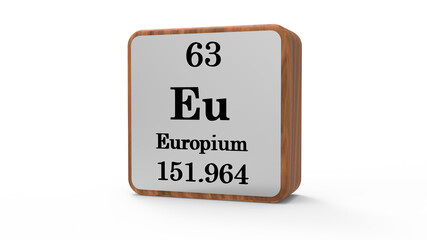 3d Europium Element Sign. Stock image.	