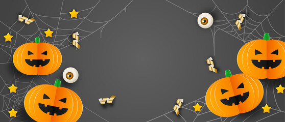halloween background with pumpkins