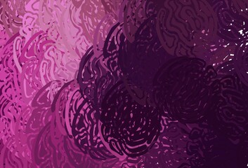 Dark Pink vector pattern with wry lines.