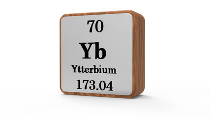3d Ytterbium Element Sign. Stock image.