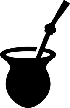 Mate. Chimarro Gaucho. Cuia with pump.
