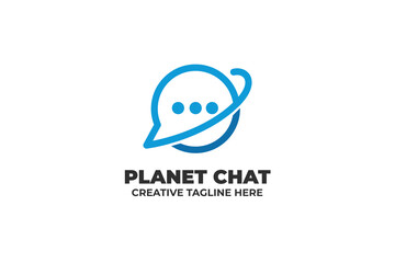 Planet Bubble Chat Monoline Logo