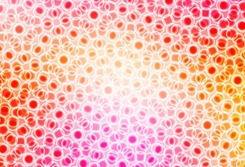 Light Pink, Yellow vector texture with disks.