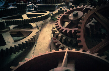 old mechanical gears