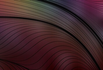 Obraz premium Dark Multicolor vector template with bent lines.