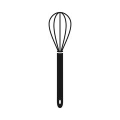 Hand mixer whisk for baking in vector icon