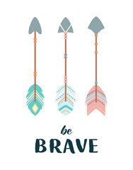 vector illustration of arrows in boho style