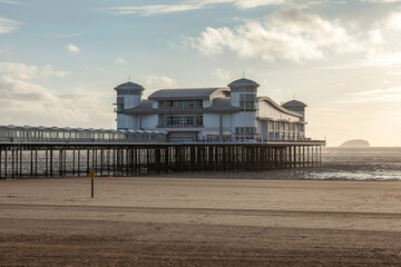 Weston-super-Mare,Somerset, England - April 28, 2016 - The Grand Pier From The Beach © joew21
