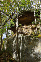 Layered stone megaliths from sandstone in the Kamenny Gorod tract