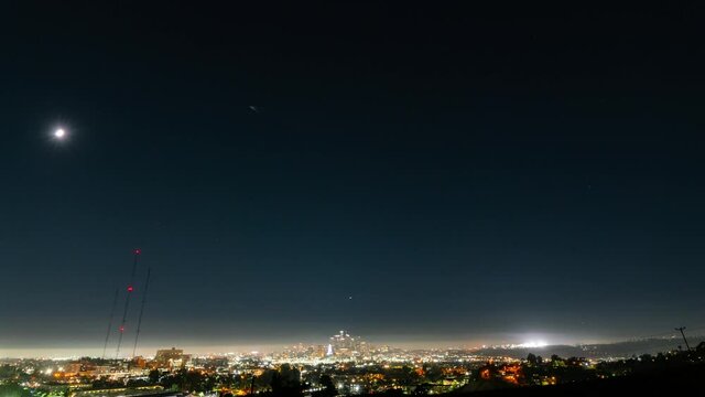 Time lapse of SpaceX Falcon 9 rocket launched from Vandenberg AFB in California on September 13th, 2021