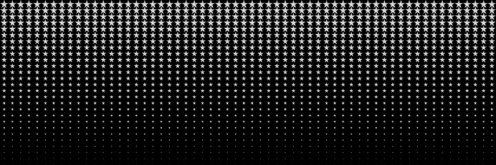 horizontal silver blended star on black for pattern and background