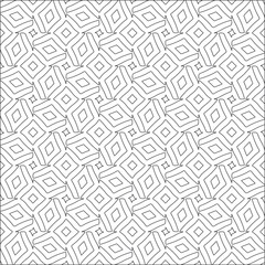 Vector pattern with symmetrical elements . Repeating geometric tiles from striped elements. black patterns.