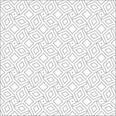 Vector pattern with symmetrical elements . Repeating geometric tiles from striped elements. black patterns.