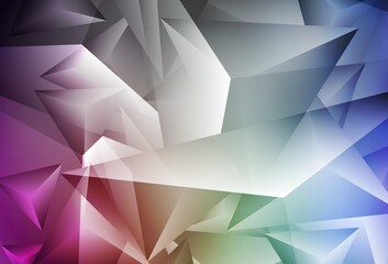 Dark Multicolor vector background with triangles.