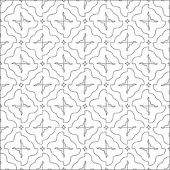 Vector pattern with symmetrical elements . Repeating geometric tiles from striped elements. black patterns.