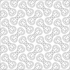  Vector pattern with symmetrical elements . Repeating geometric tiles from striped elements. black patterns.